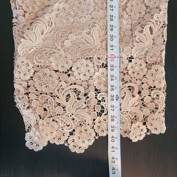 AX Paris Pink Crochet Lace Strappy Bodycon Dress sz 10 Party Cocktail NEW Fairy - Picture 7 of 9